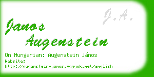 janos augenstein business card